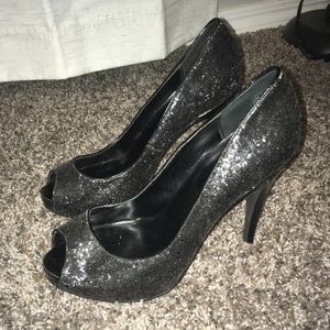 Michael Kors Platform Black Peep Toe Pump Stiletto